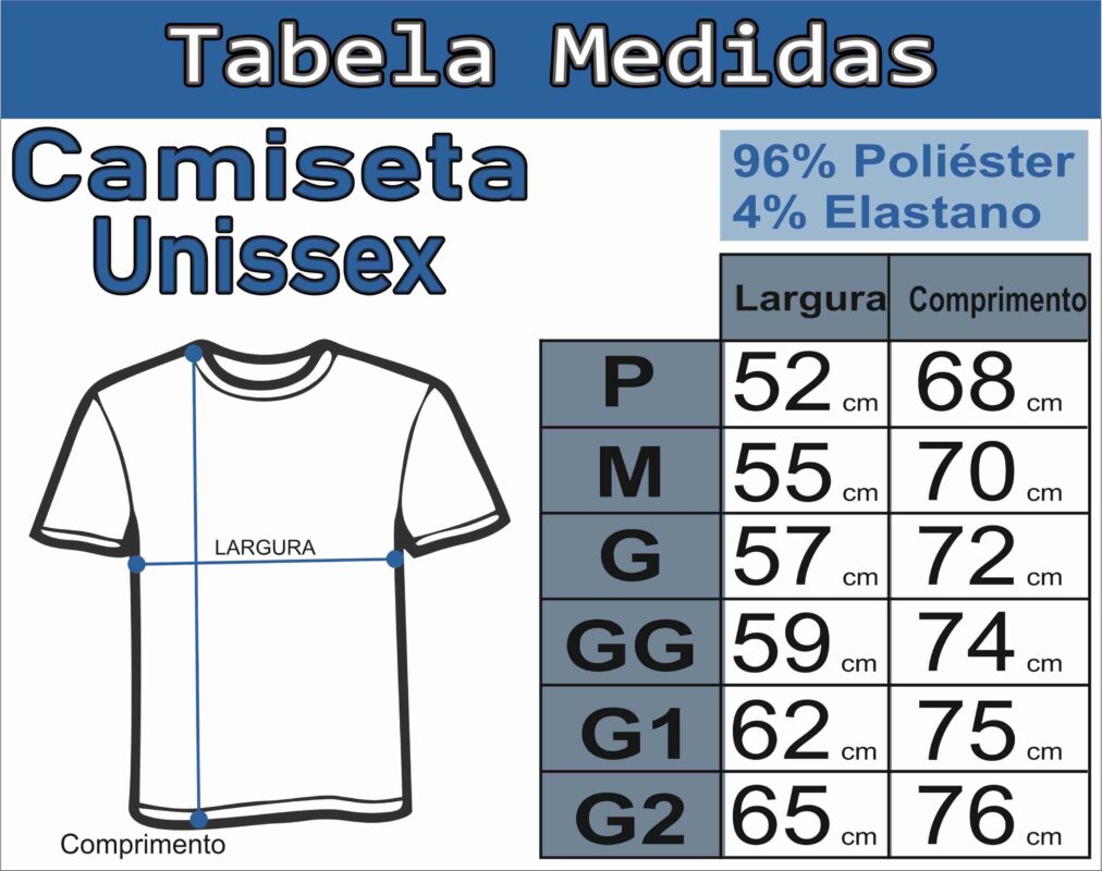 tabela medidas unissex 3