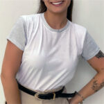 Babylook Poliéster Manga Lurex