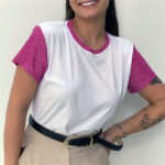 Babylook Poliéster Manga Lurex - Imagem 2