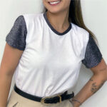 Babylook Poliéster Manga Lurex - Imagem 3